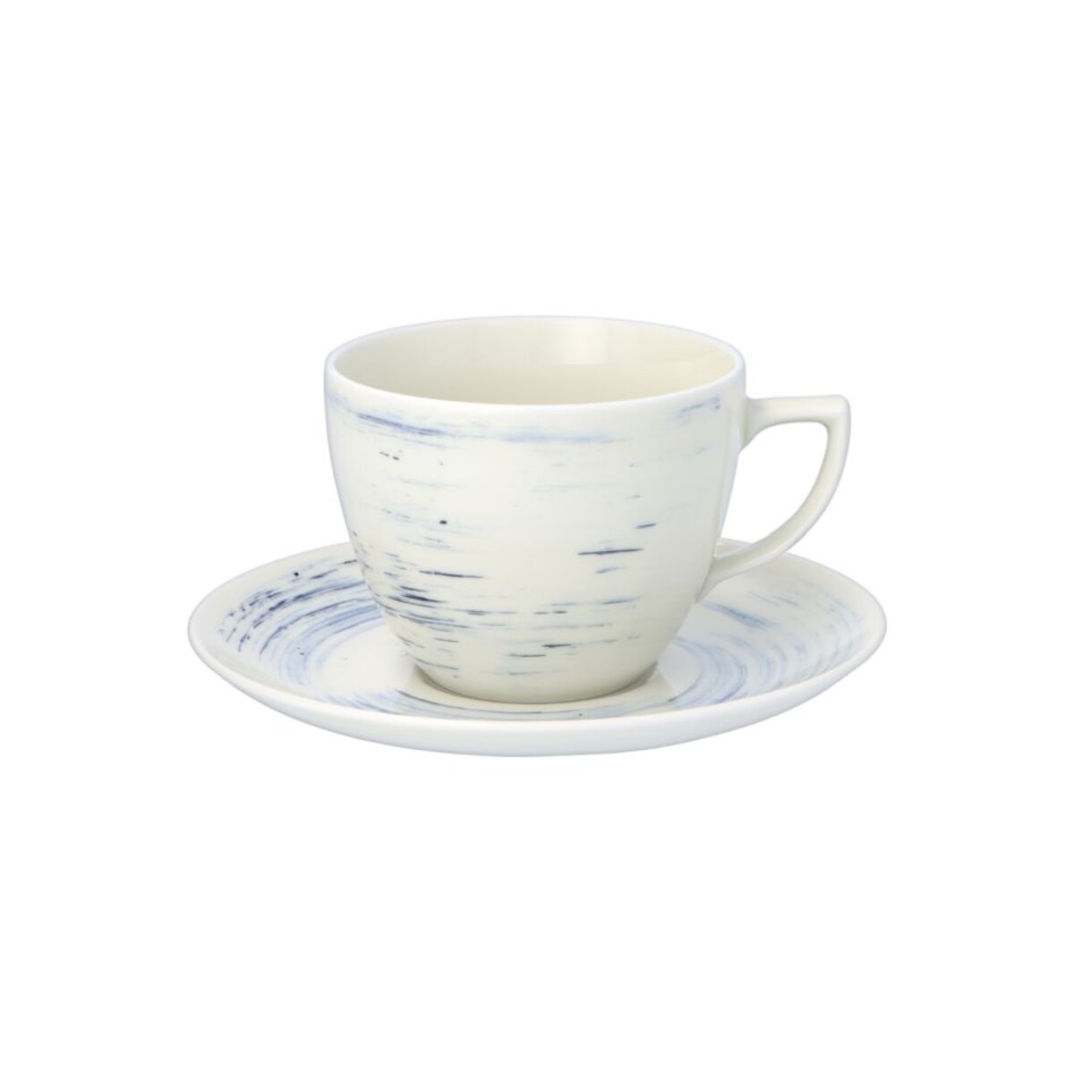 Zestaw filiżanek ze spodkami dla 6 osób 12 el. City Borówkowy Krem CT22