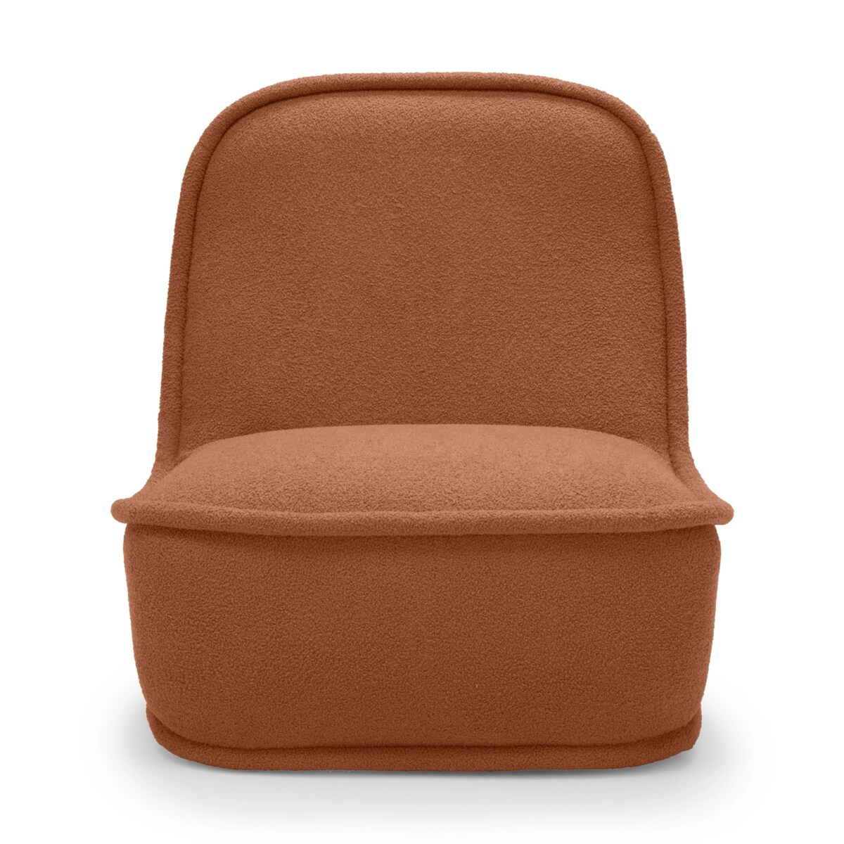 Fotel obrotowy 88x70x90 cm ROTARI bouclé miedziany