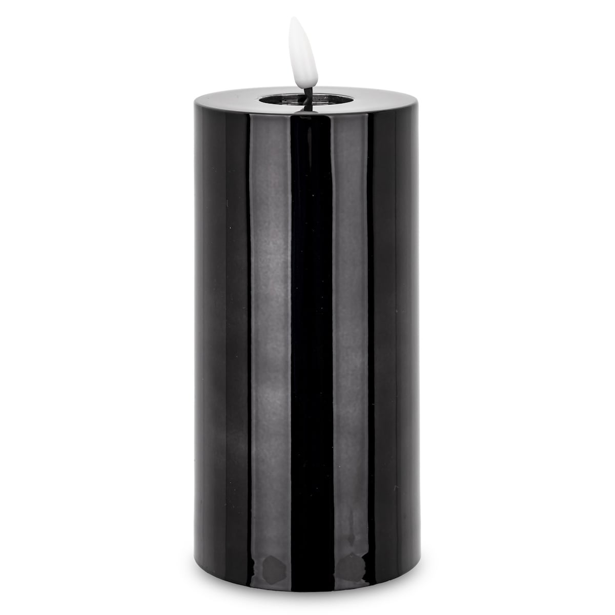 Świeca LED z tworzywa sztucznego Timer 17x7,5x7,5 cm BATTI czarna