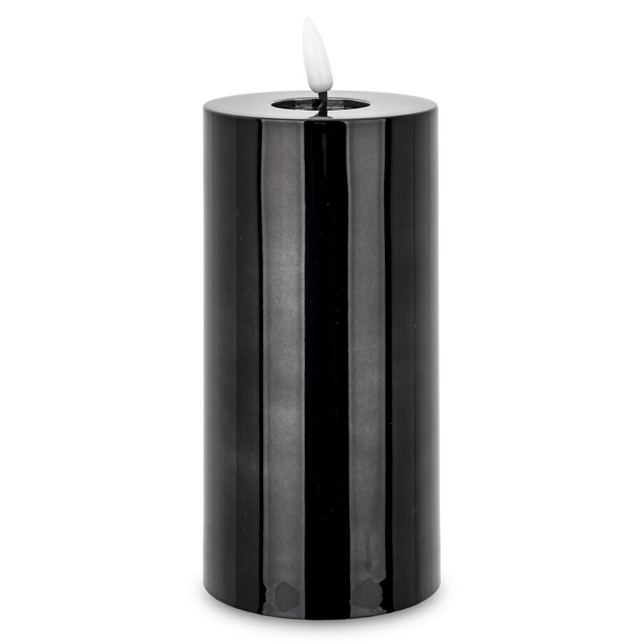 Świeca LED z tworzywa sztucznego Timer 17x7,5x7,5 cm BATTI czarna