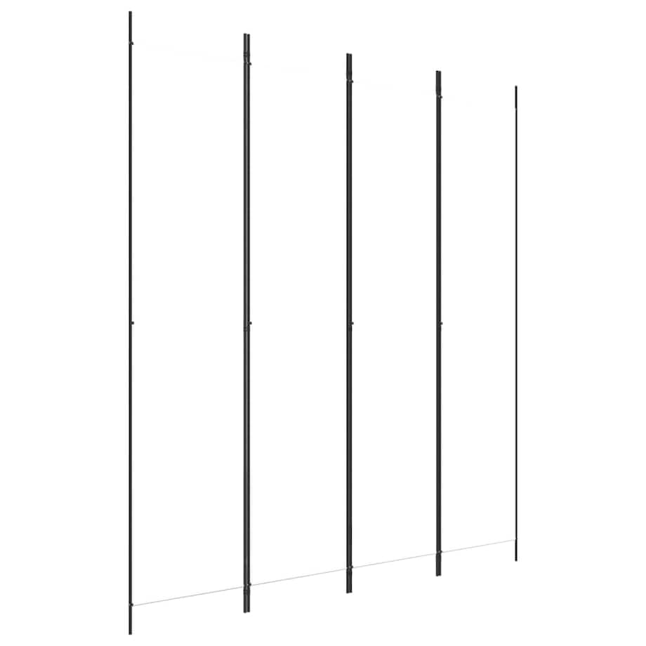 vidaXL Parawan 4-panelowy, biały, 200x220cm, tkanina