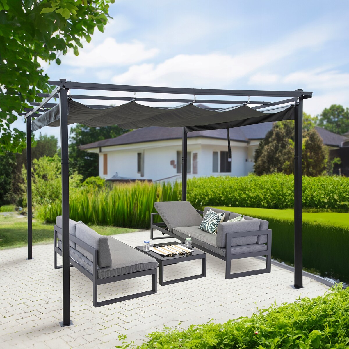 Pergola Tarasowa Altana Z Zadaszeniem Pawilon 3X4M Ogród