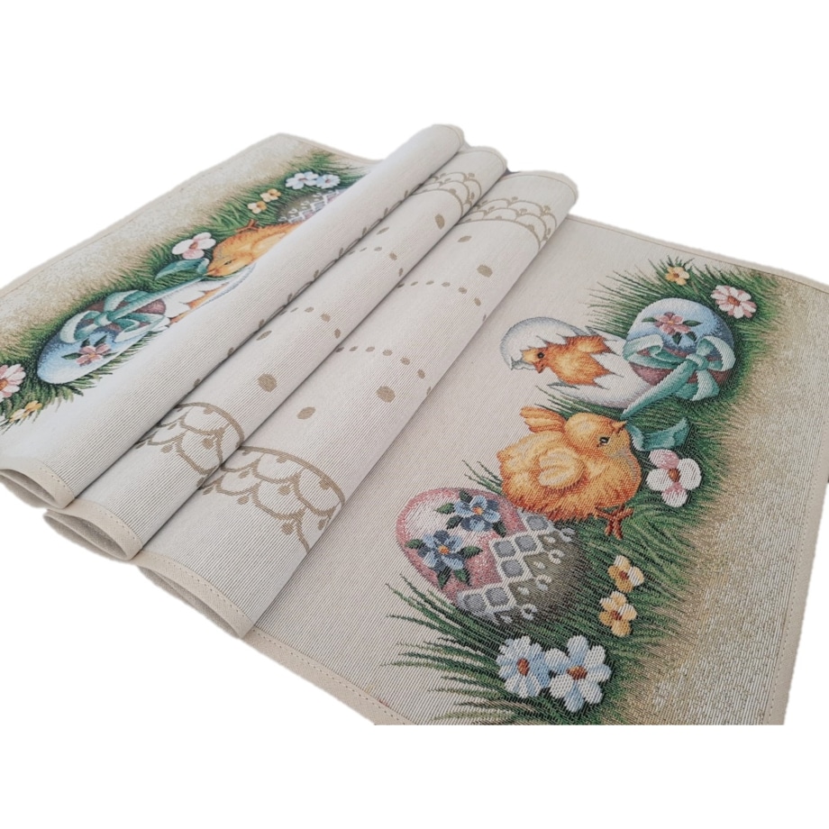 Bieżnik Wielkanocny Na Stół 40X100 Cm Dekoracyjny Ozdobny Pollito