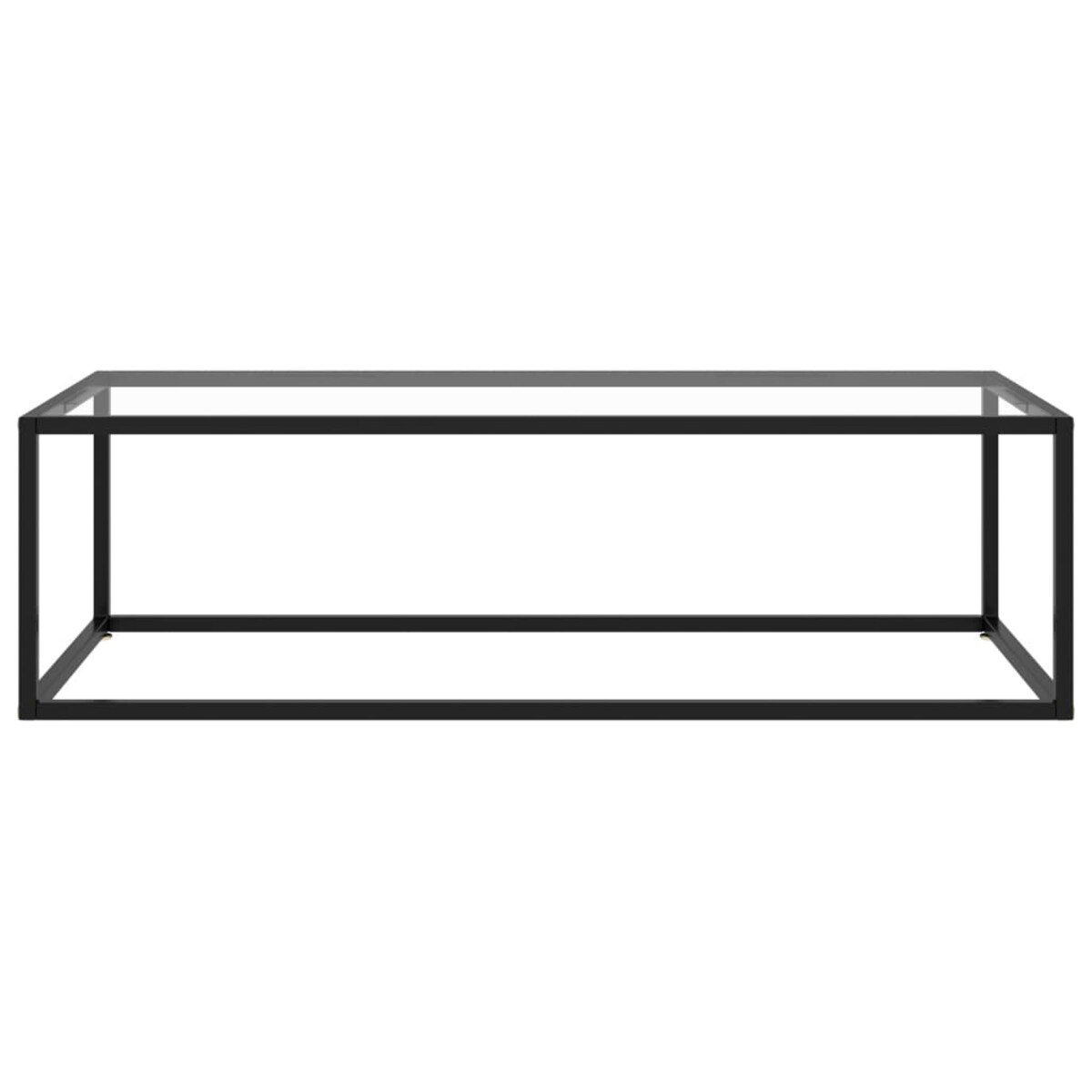 vidaXL Stolik kawowy, czarny, hartowane szkło, 120x50x35 cm