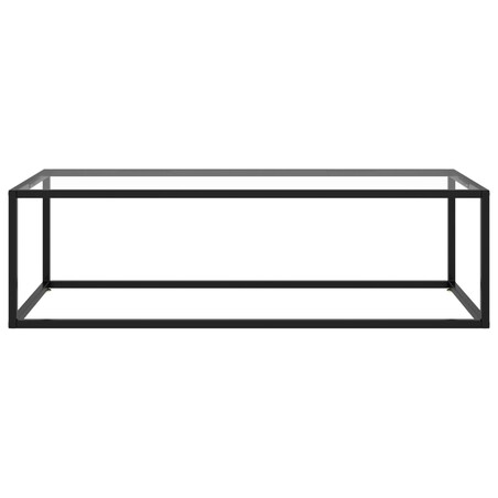 vidaXL Stolik kawowy, czarny, hartowane szkło, 120x50x35 cm