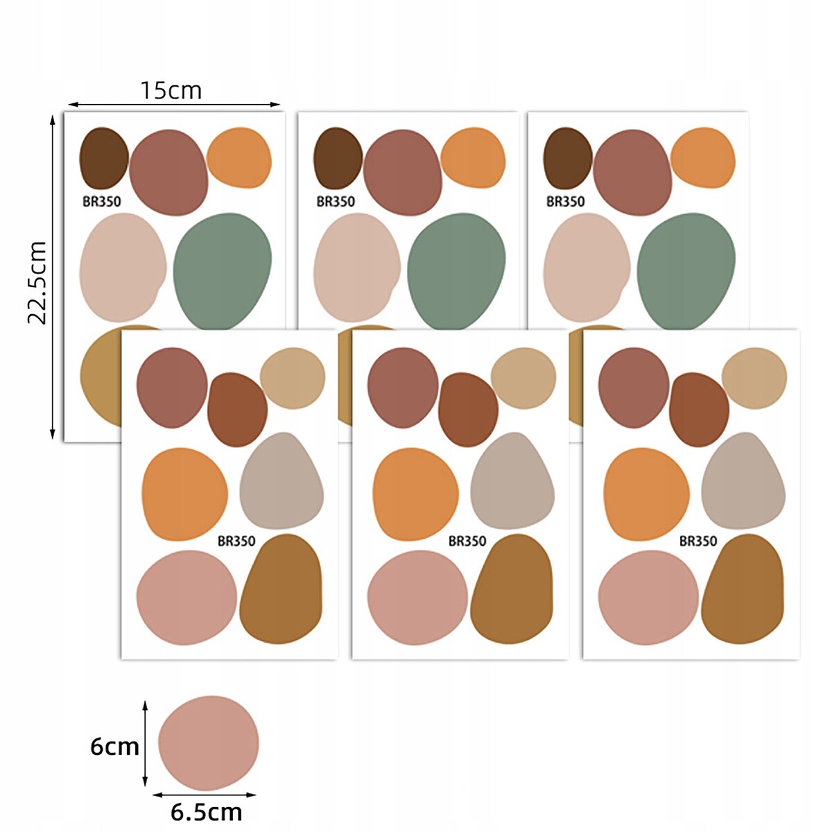 naklejki na ścianę do pokoju dziecka, sipo, kropki boho