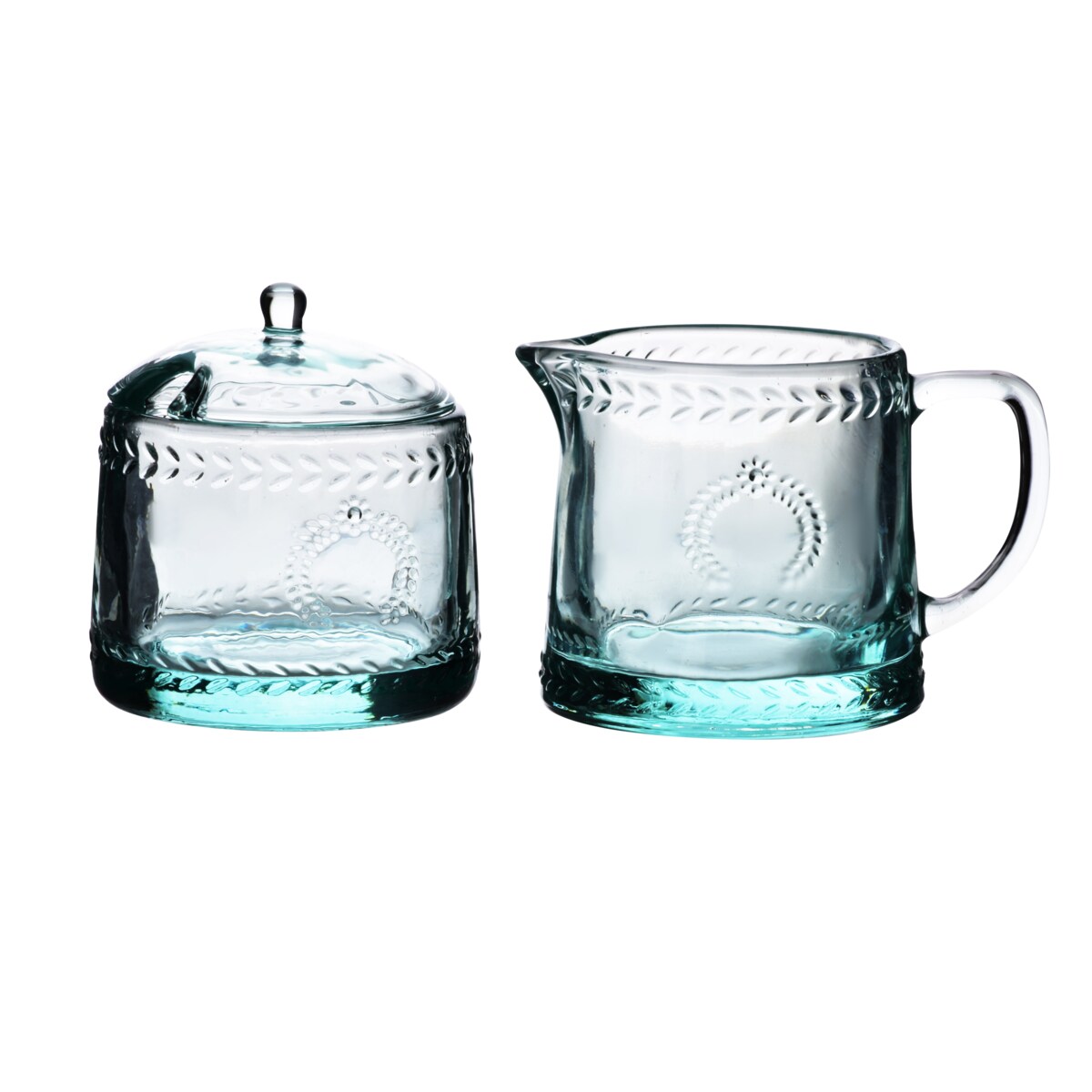 ECILA LIGHT Komplet cukiernica śr 9xh7,3cm z mlecznikIEM 300ml