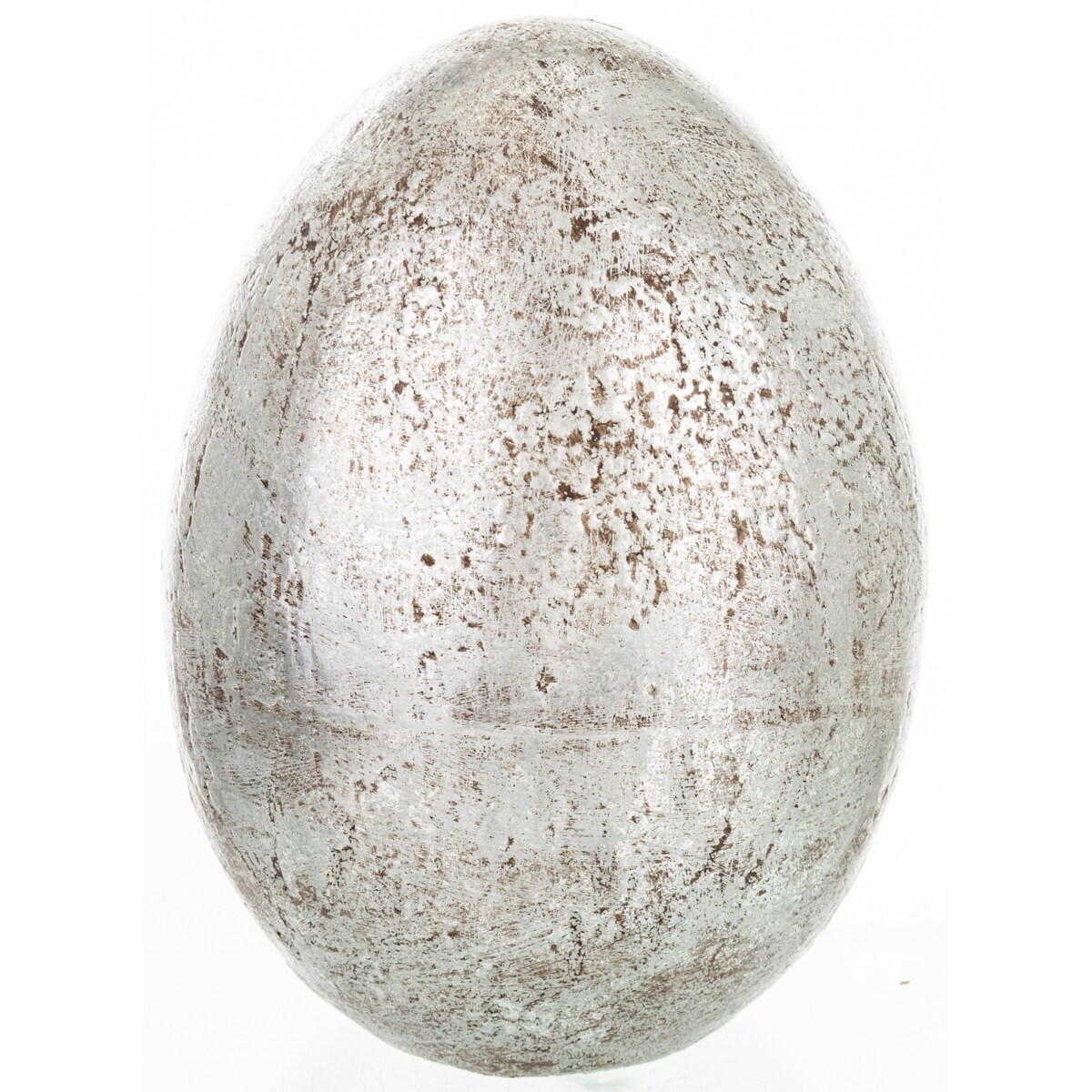 Dekoracja - srebrne jajko z ceramiki 23,5x16 cm MONNI - II