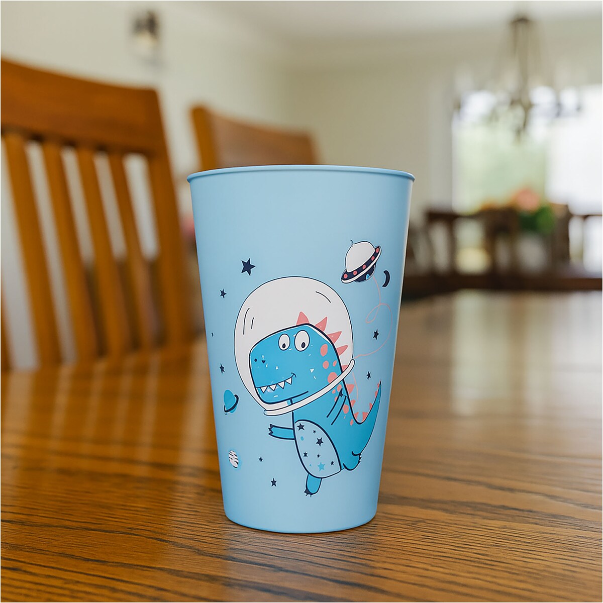 Kubek Dla Dziecka Dziecięcy 250 Ml Plastikowy Dino Niebieski