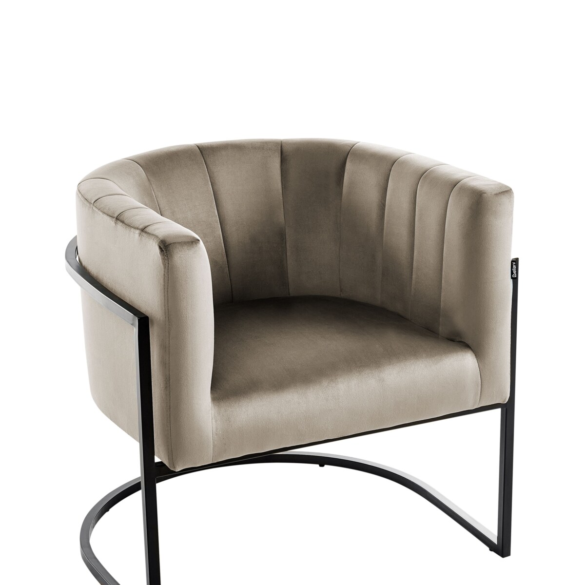 Fotel LARVIK II Welur Beżowoszary