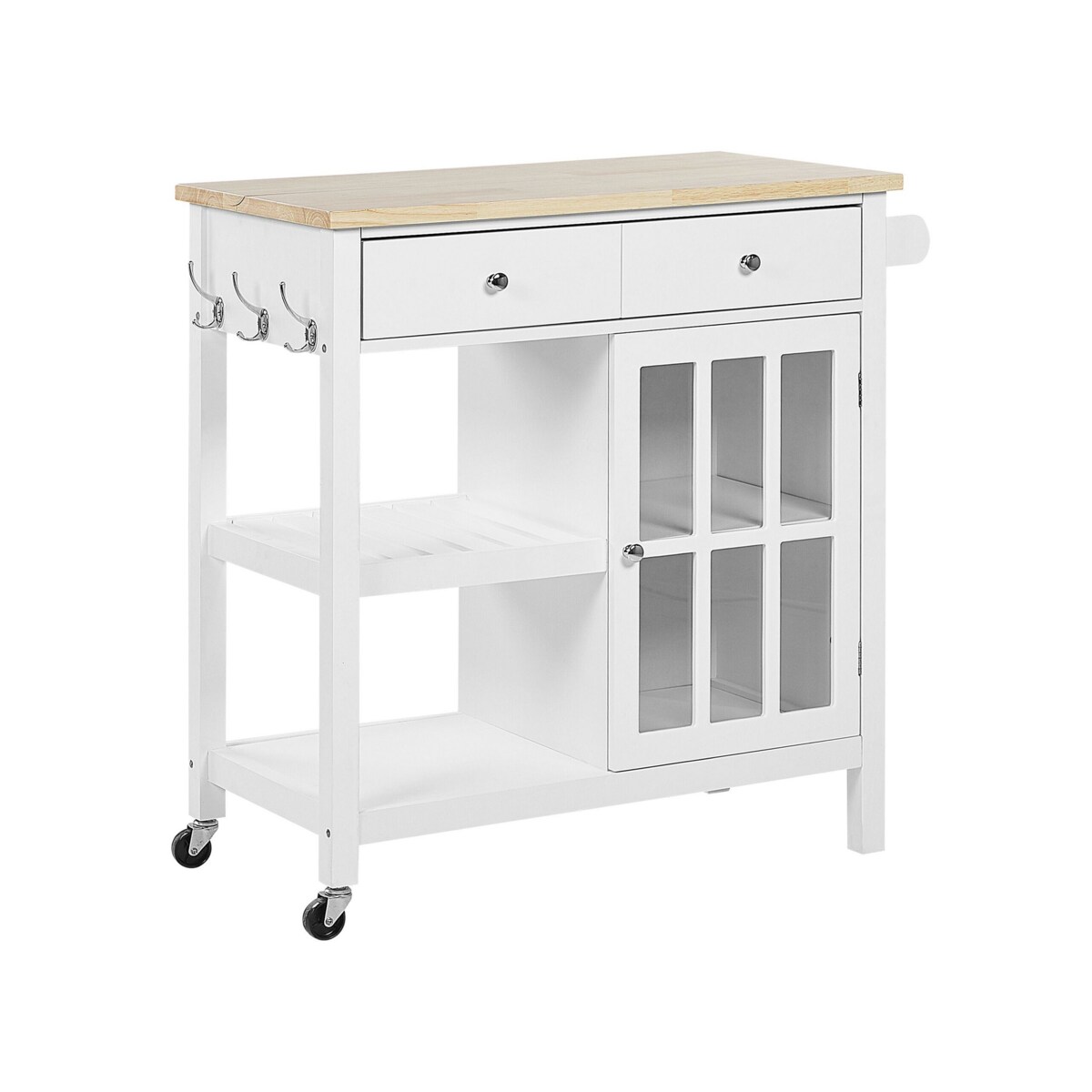 Wózek kuchenny 2 szuflady biały GENOA