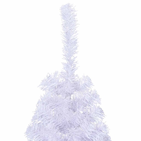 vidaXL Sztuczna choinka ze stojakiem, połówka, biała, 150 cm, PVC