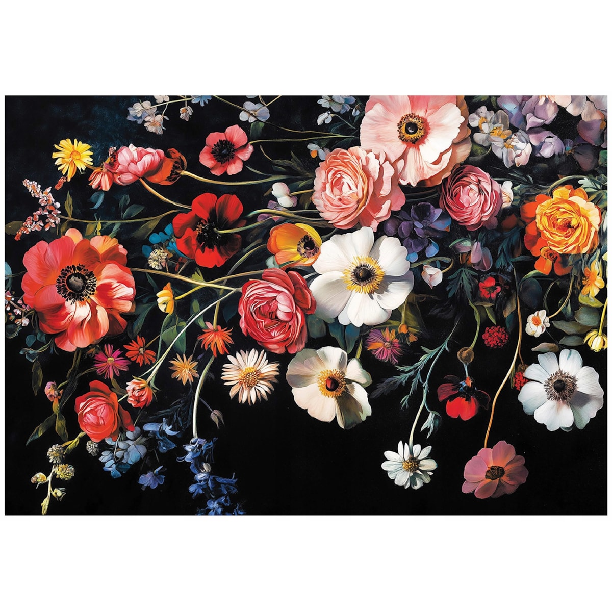 Fototapeta Do Sypialni Salonu Na Flizelinie Kwiaty Natura Czerwony 300x210