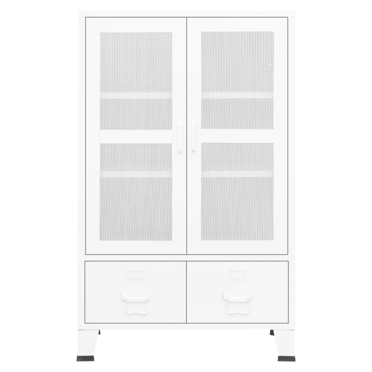 vidaXL Szafka w stylu industrialnym, biała, 70x40x115 cm, metalowa