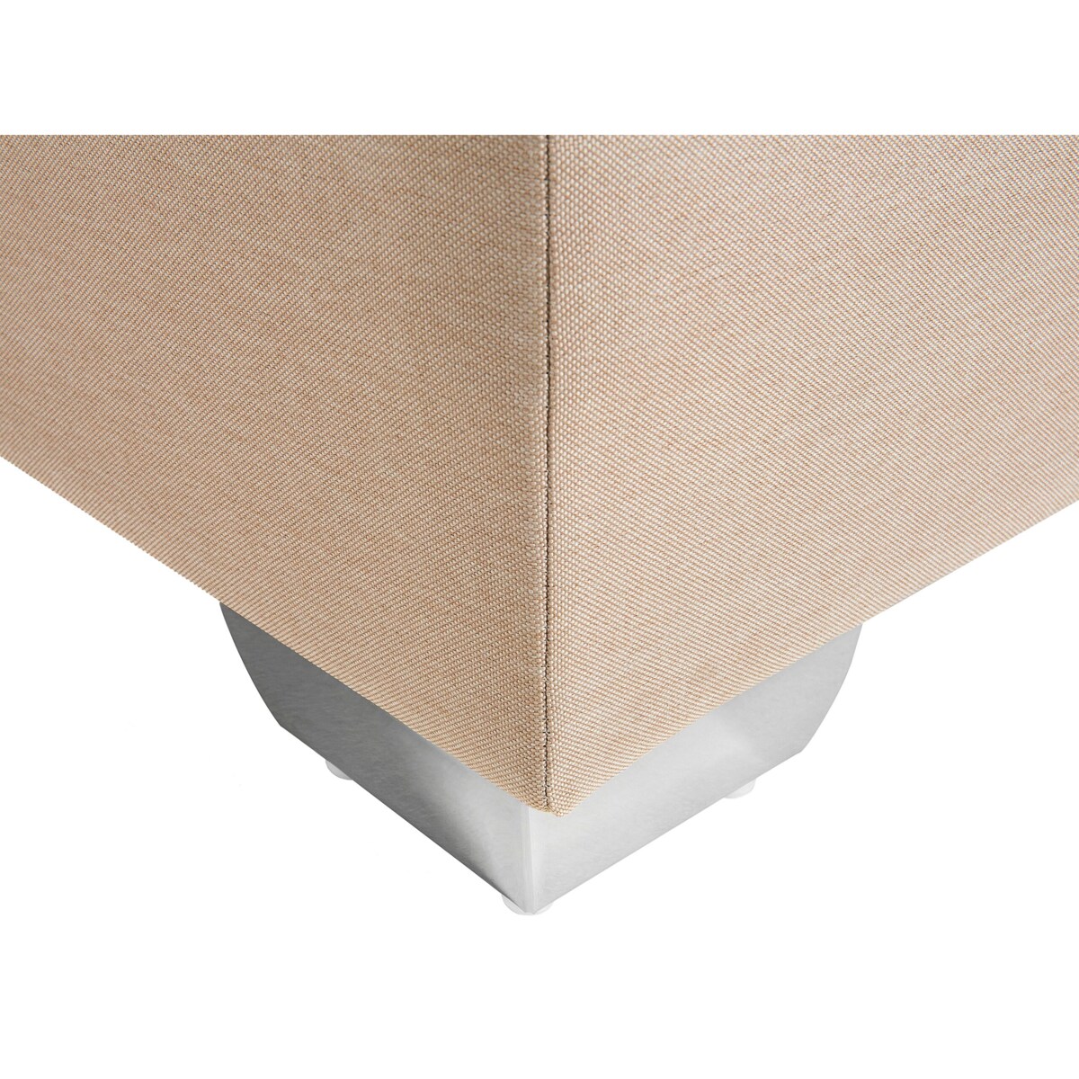 Łóżko kontynentalne tapicerowane 180 x 200 cm beżowe PRESIDENT