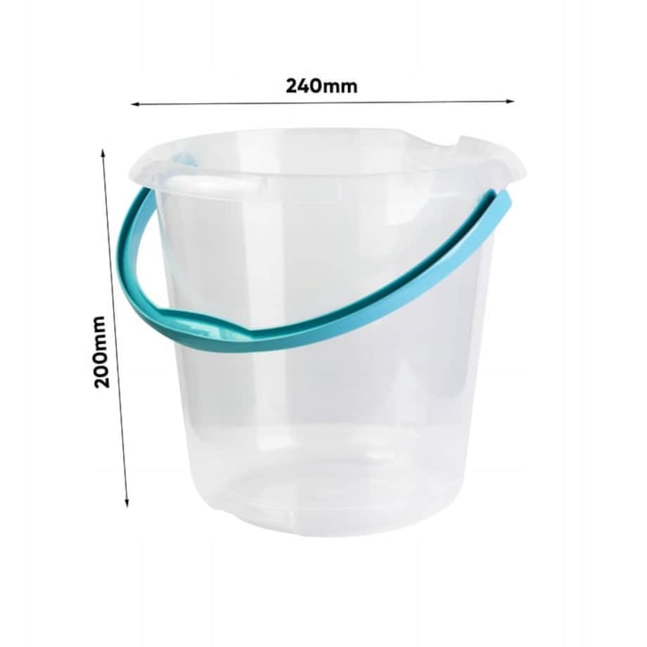 Wiadro z miarką i Dziubkiem Wylewką mika 5 l Przezroczyste z Uchwytem