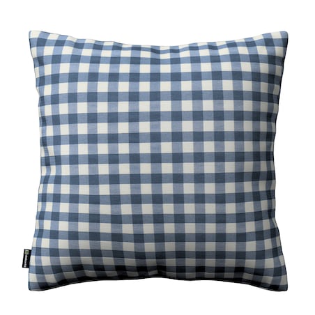 Poszewka Kinga na poduszkę 50x50 granatowo-biała kratka (1,5x1,5cm)