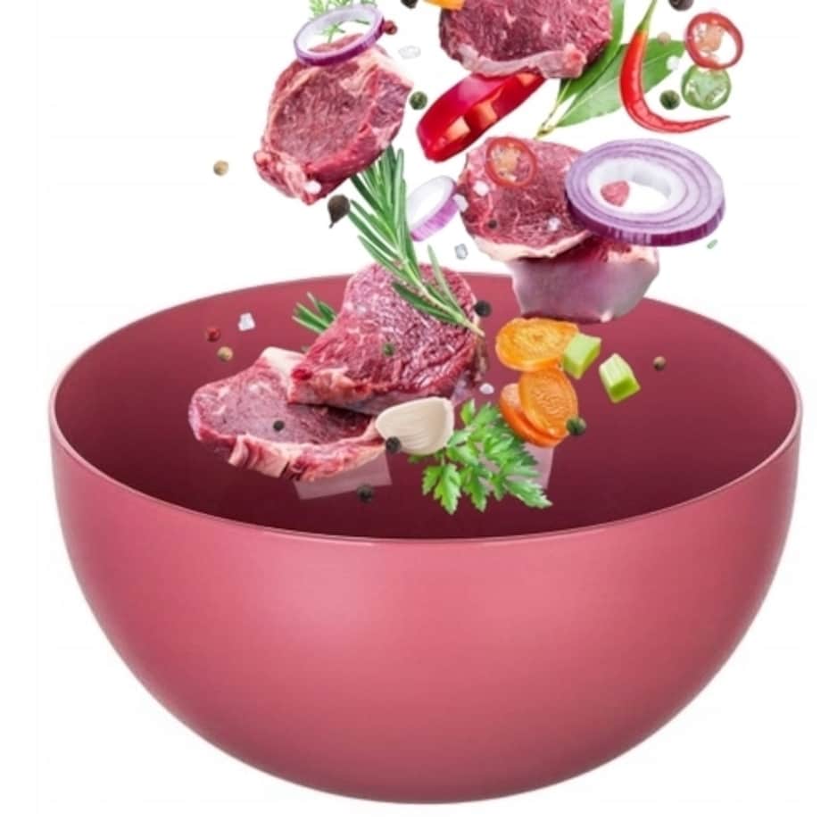 DUŻA PLASTIKOWA MISKA salaterka na sałatki jedzenie kuchenna 28cm 6L