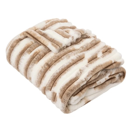 Pled koc futrzany dwukolorowy 130x180 cm