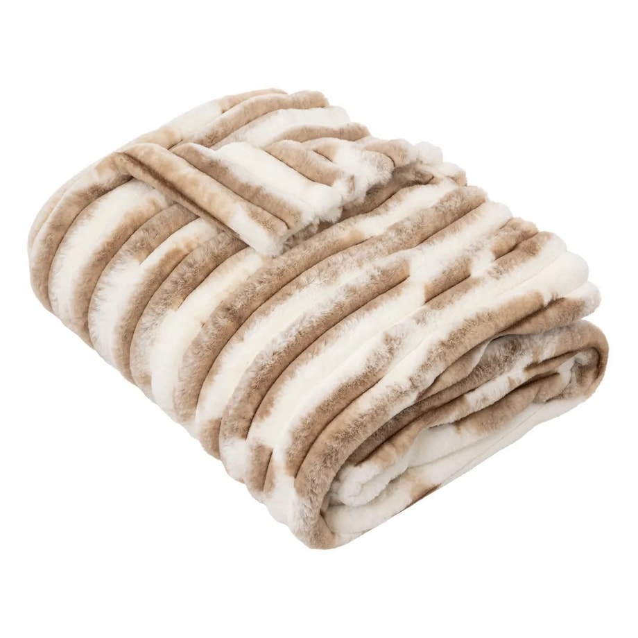 Pled koc futrzany dwukolorowy 130x180 cm