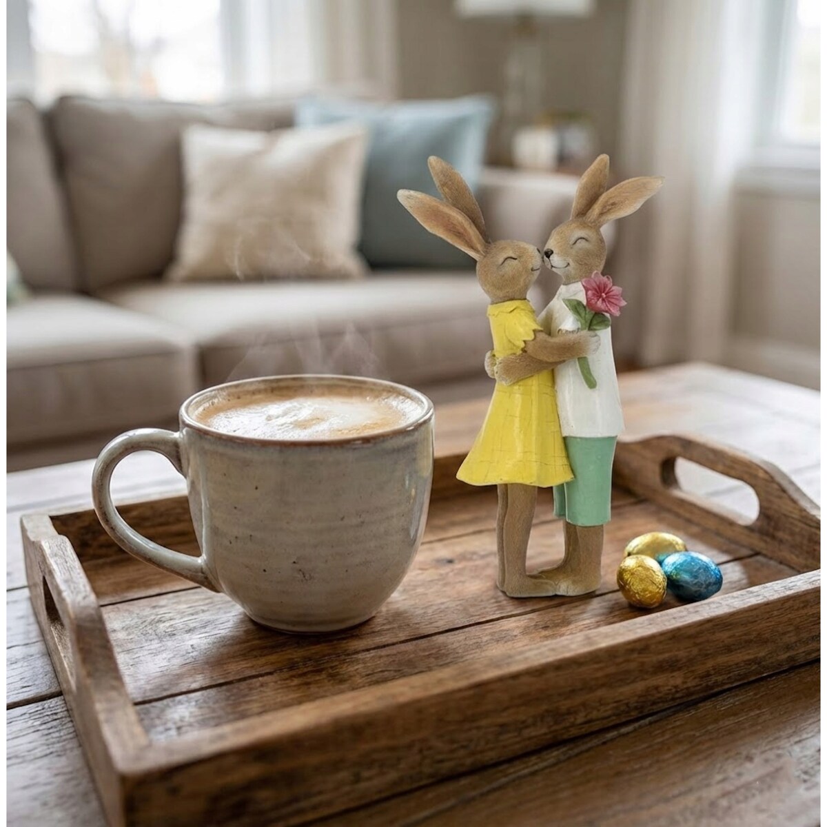 ZAJĄC WIELKANOCNY FIGURKA ZAJĄCZKI WIELKANOCNE ZAJĄCZEK NA WIELKANOC