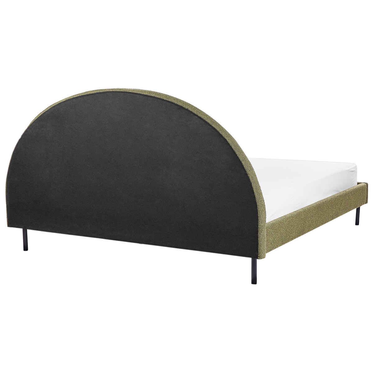 Łóżko boucle 180 x 200 cm zielone MARGUT