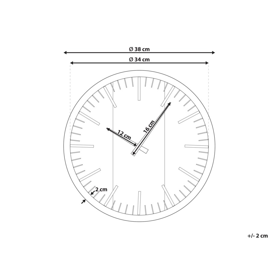 Zegar ścienny ø 38 cm Czarny VILLORA