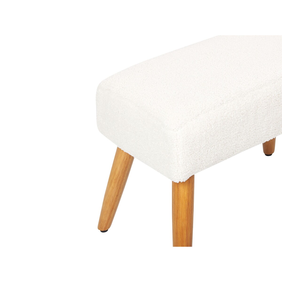 Stołek boucle biały TAKOMA