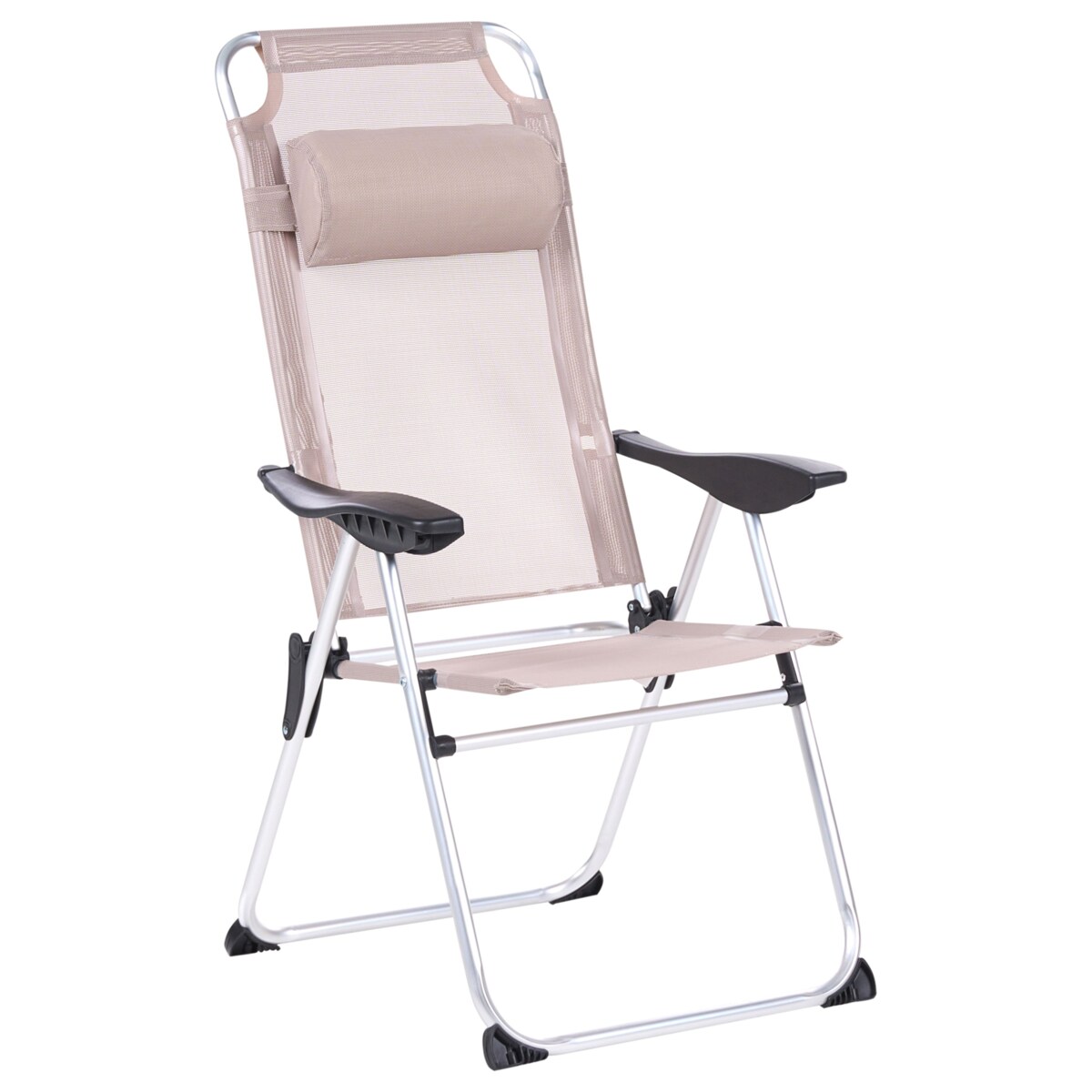 Zestaw 2 krzeseł ogrodowych ASINE Składane Metal Beżowy