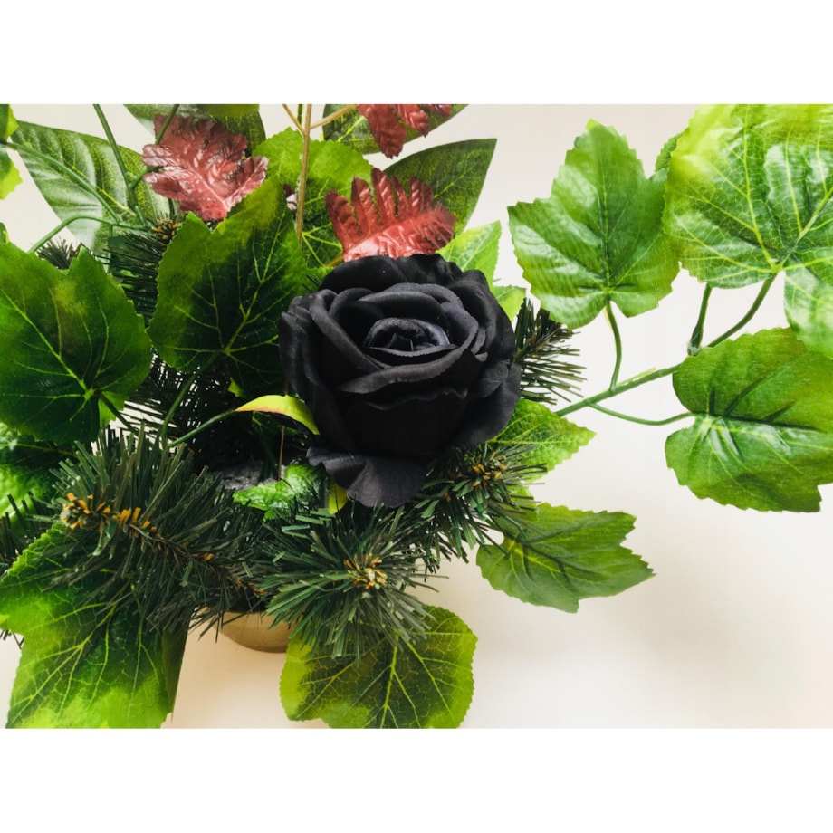 Róża sztuczna wyrobowa do wiązanek główka pąk kwiaty duża CZARNA 6szt