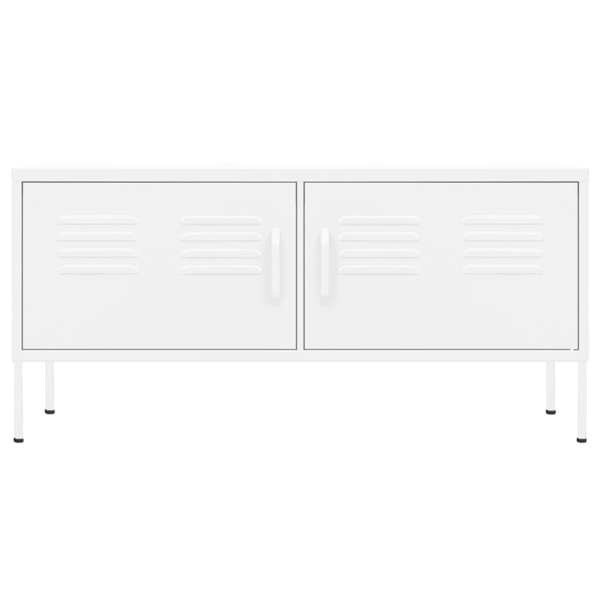 vidaXL Szafka pod telewizor, biała, 105x35x50 cm, stalowa