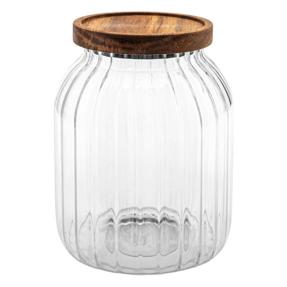 Słoik z ryflowanego szkła 2-litrowy 18x13,5x13,5 cm