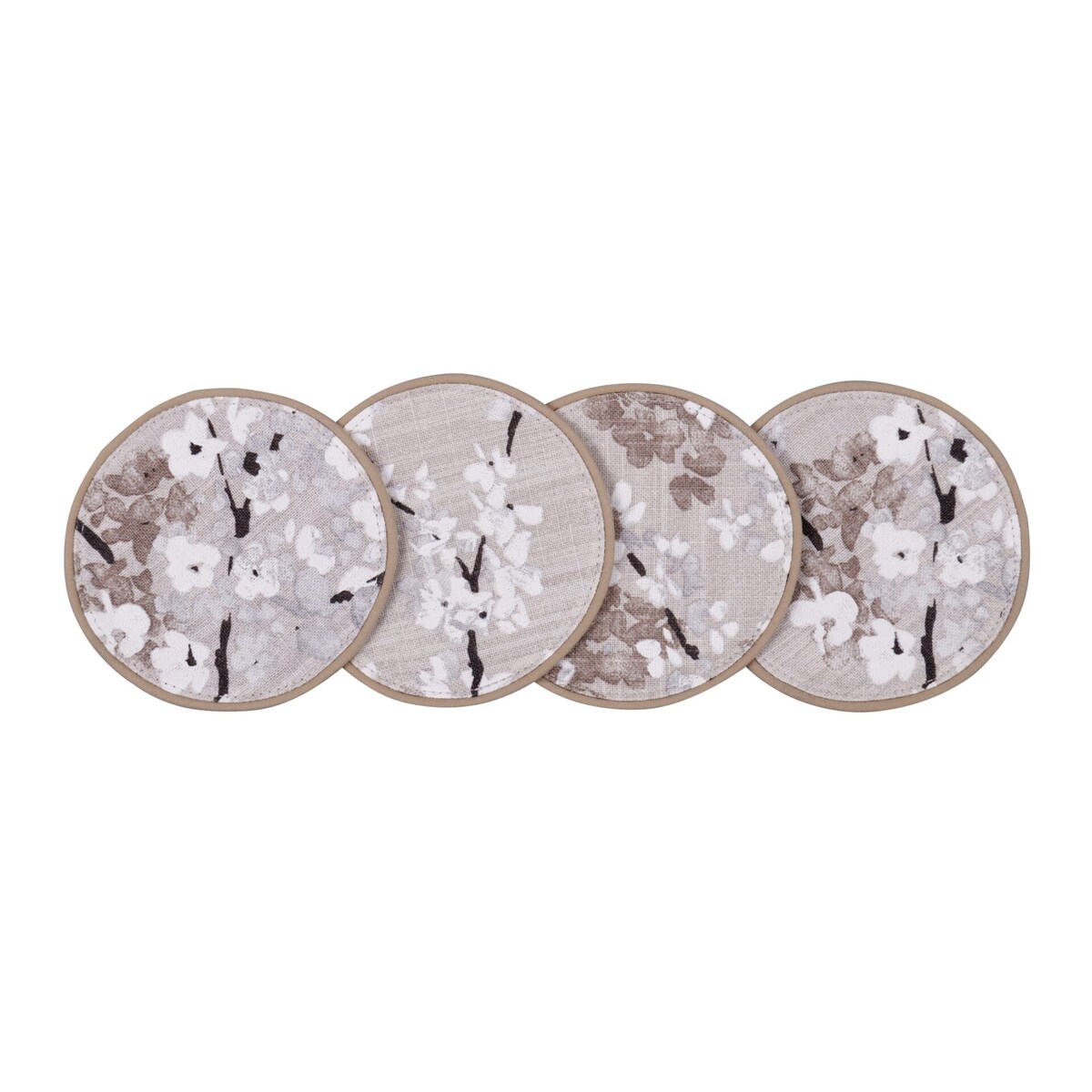 Mini dwustronne podkładki z motywem gałązek Twigs & Mirha – komplet 4 szt.