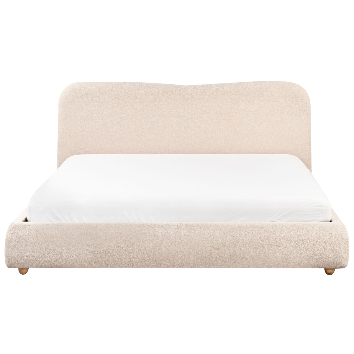 Łóżko z pojemnikiem Boucle BLAGNAC 180 x 200 cm Jasnobeżowy