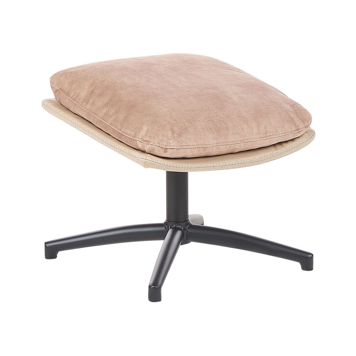 Welur Krzesło z podnóżkiem Piaskowy EIDE