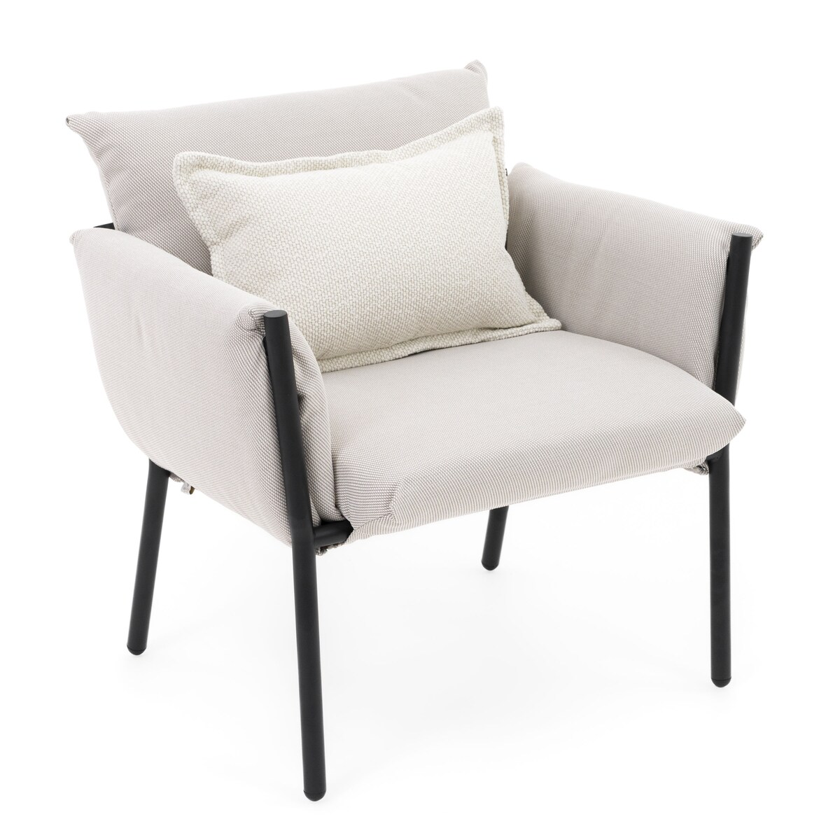 Zestaw mebli ogrodowych taras balkon aluminiowe TULUM beżowo czarne