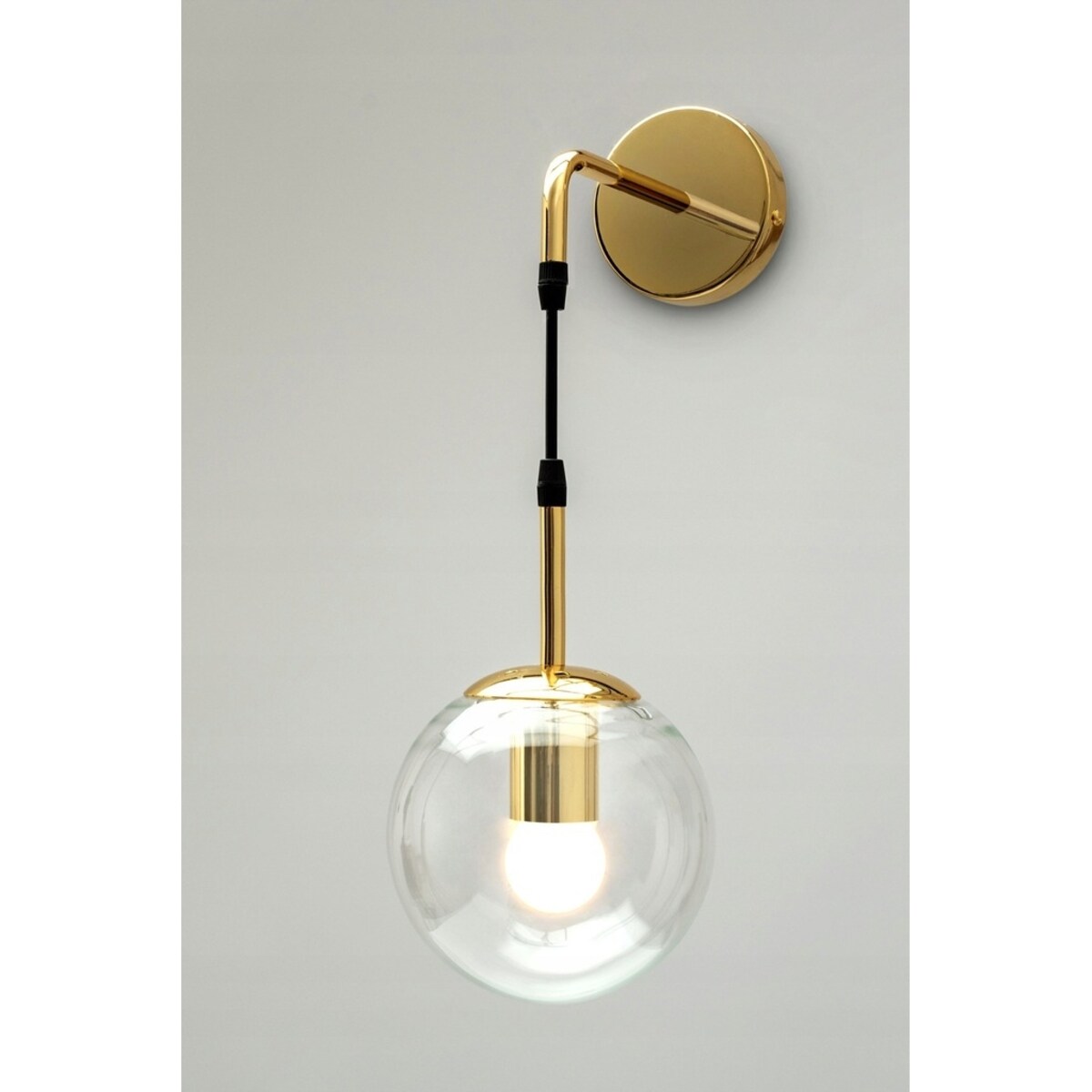 Lampa Ścienna Kinkiet Szklany Gold Glamour Gold
