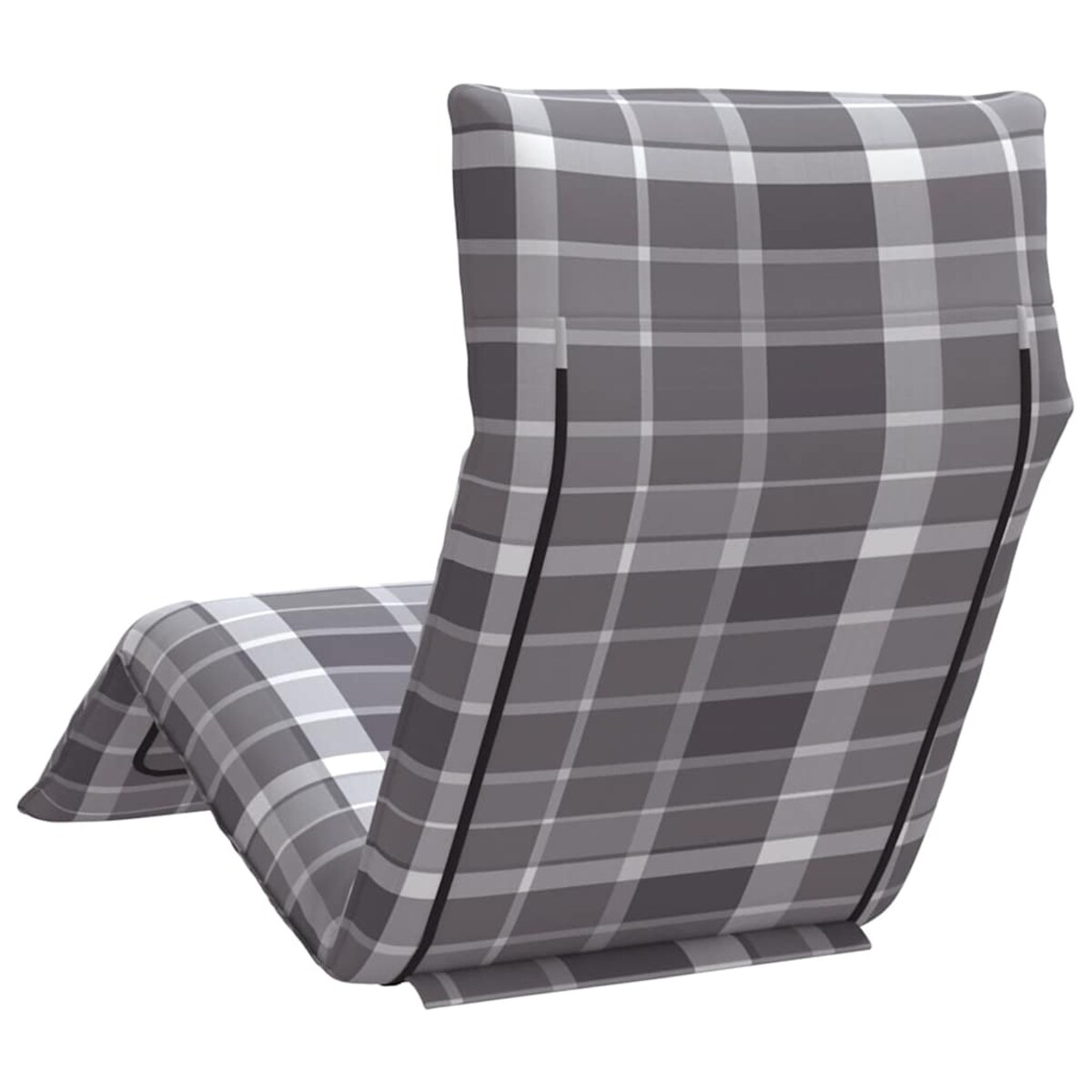 vidaXL Leżak składany Szary wzór w kratkę 175x54x8,5 cm Tkanina Oxford