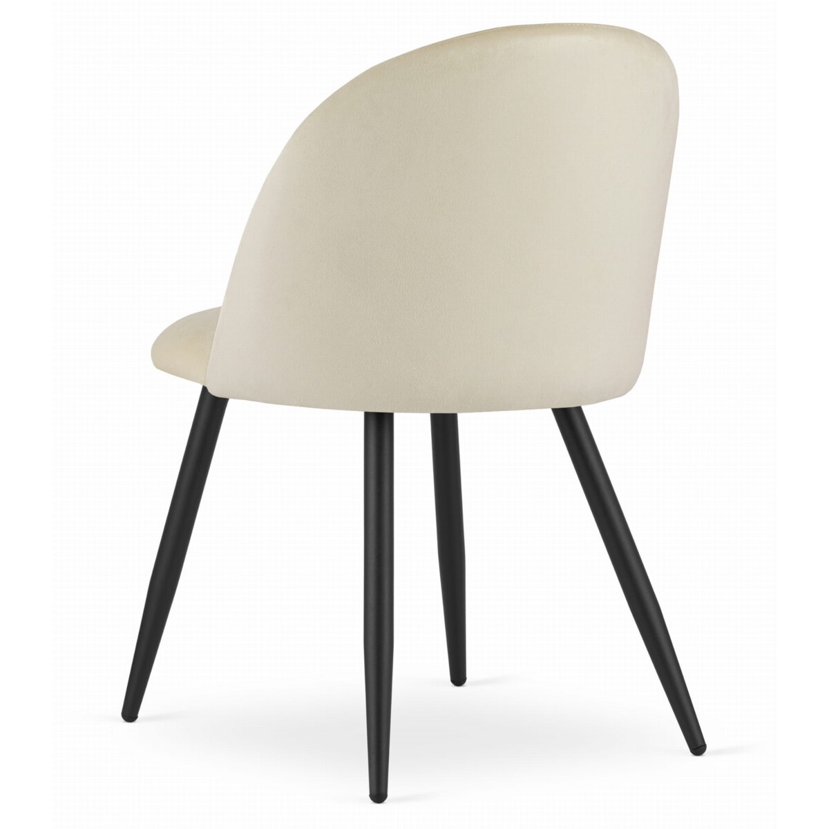 Krzesło Do Jadalni Kuchni Salonu Bello - Aksamit Beż / Nogi Czarne X 3