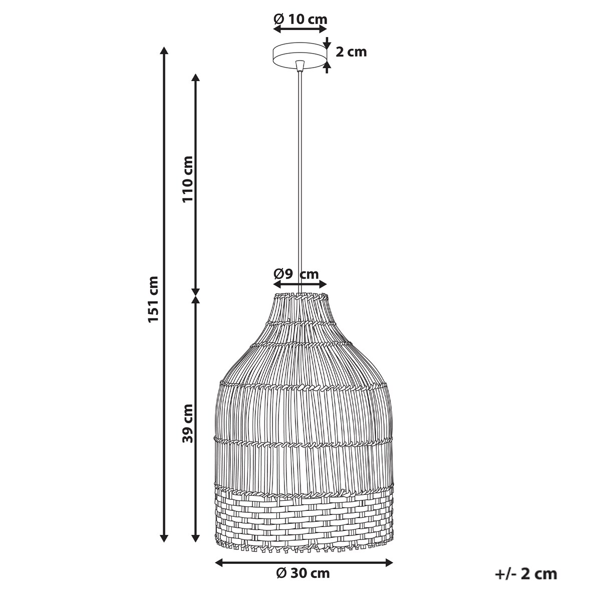 Lampa wisząca GILO Rattan Naturalny