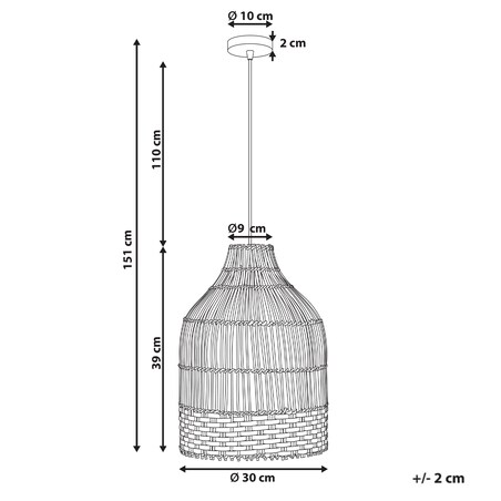 Lampa wisząca GILO Rattan Naturalny