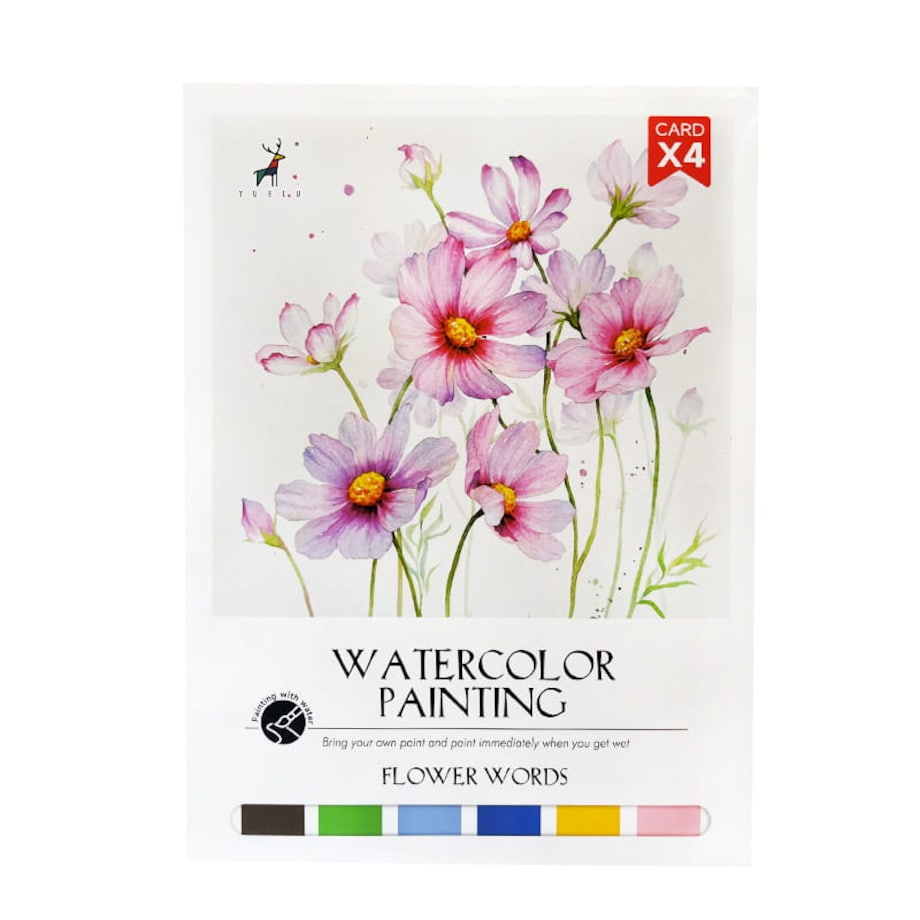 Malowanie akwarelą - Poezja kwiatów - 4 elementy