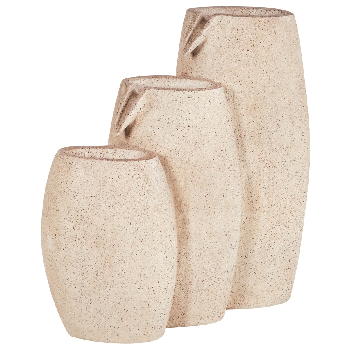 Fontanna ogrodowa z LED beżowa ARKLE