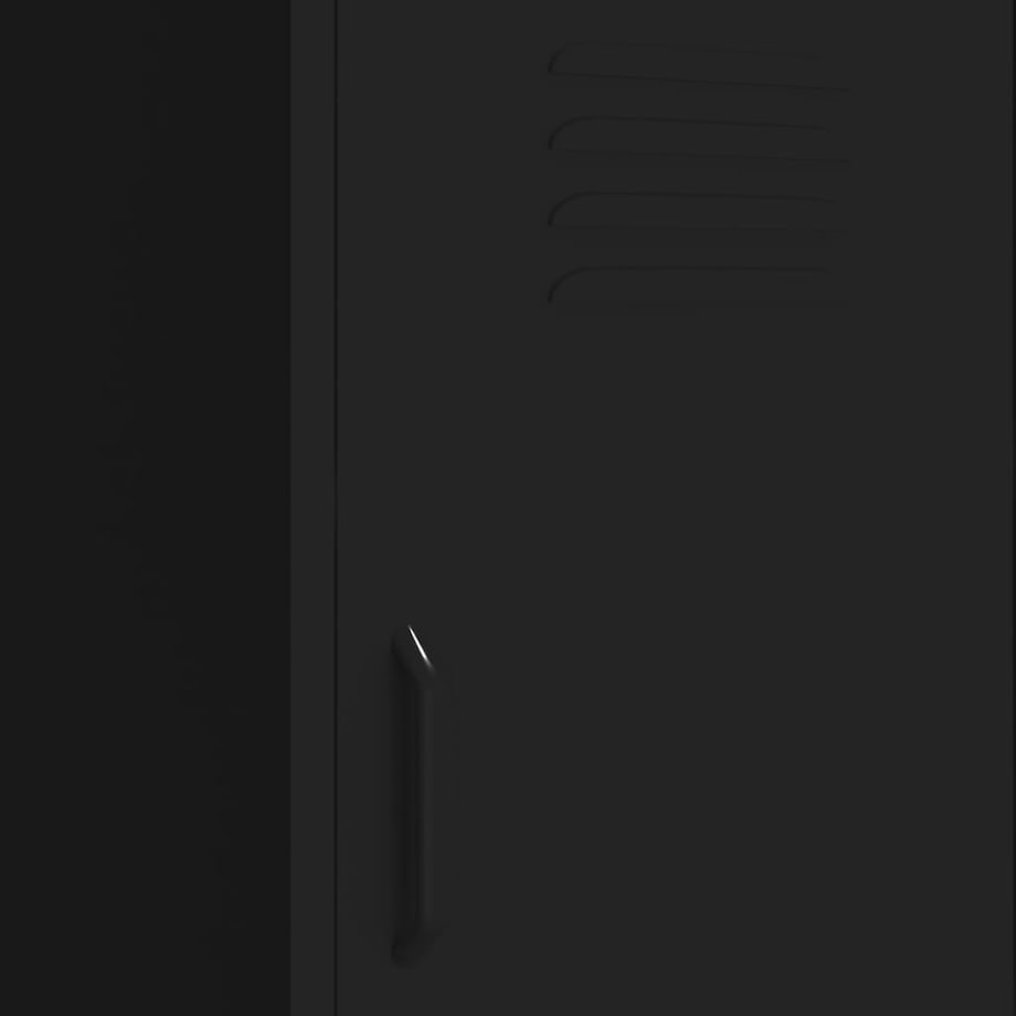 vidaXL Szafka, czarna, 42,5x35x101,5 cm, stalowa