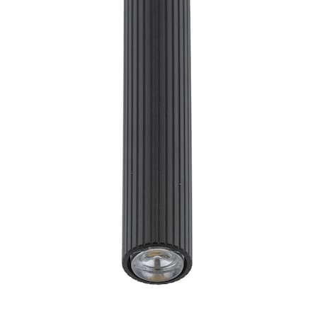 Lampa Wisząca Tk Lighting Ferro Czarna Ryflowana Metalowa Tuba Sopel Rurka 50Cm 1Xg9