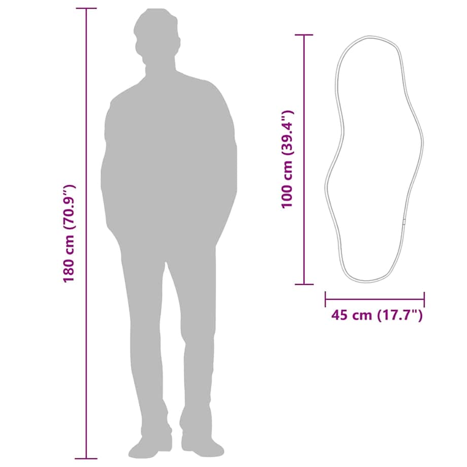 vidaXL Lustro ścienne, złote, 100x45 cm