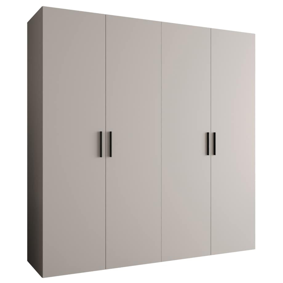 Szafa uchylna otwierana BARI 1 200 wys. 202 cm Kaszmir + u. Czarny