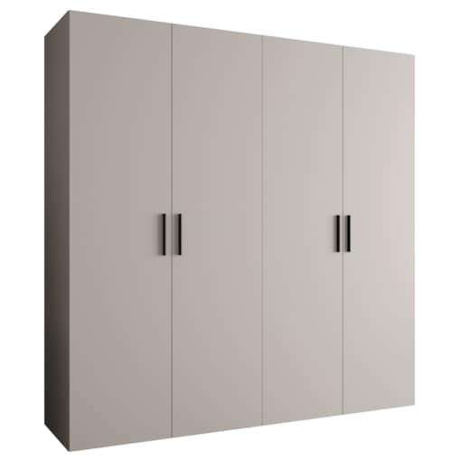 Szafa uchylna otwierana BARI 1 200 wys. 202 cm Kaszmir + u. Czarny