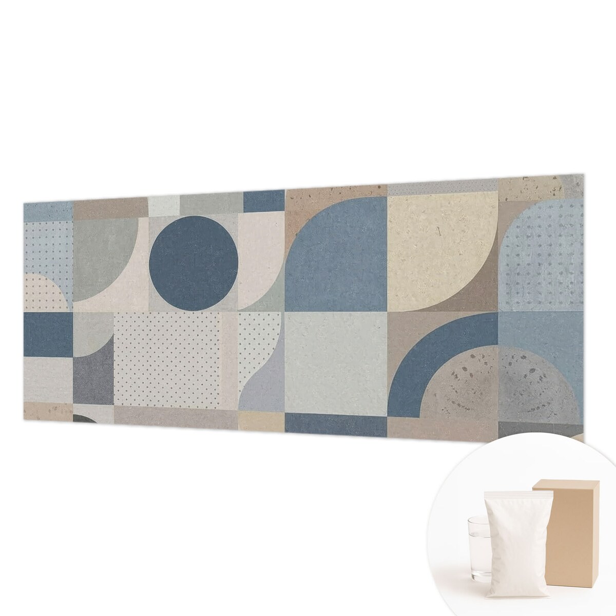 Fototapeta flizelinowa 250x104 cm - Geometryczna mozaika, tapeta ścienna szara