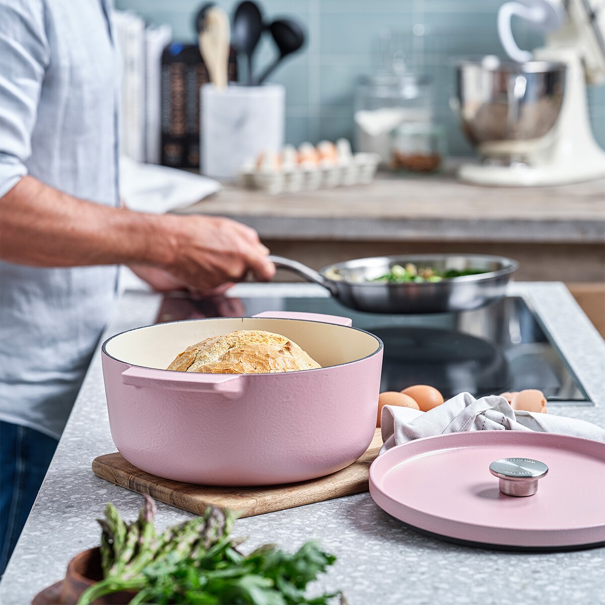 KitchenAid Garnek żeliwny 3,3 l - Dried Rose